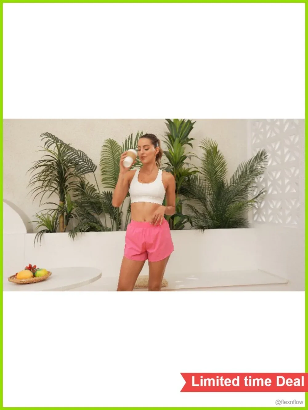 Women 2 in 1 Workout Shorts with Compression Liner High Rise Athletic Gym